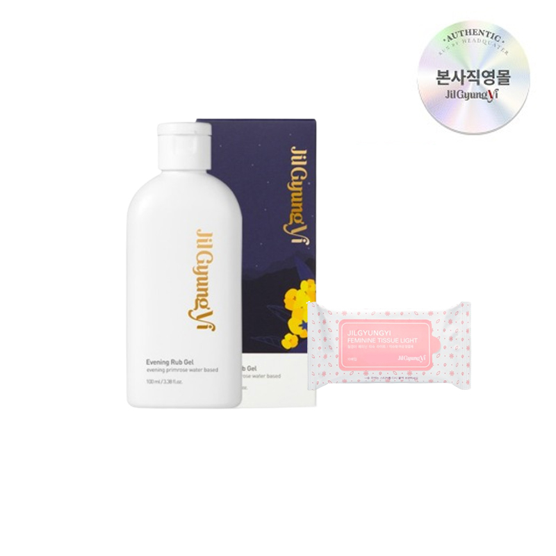 [질경이] 수분촉촉 부드러운 마사지젤 이브닝 럽 젤 100ml + 여성용 비데 물티슈 1개