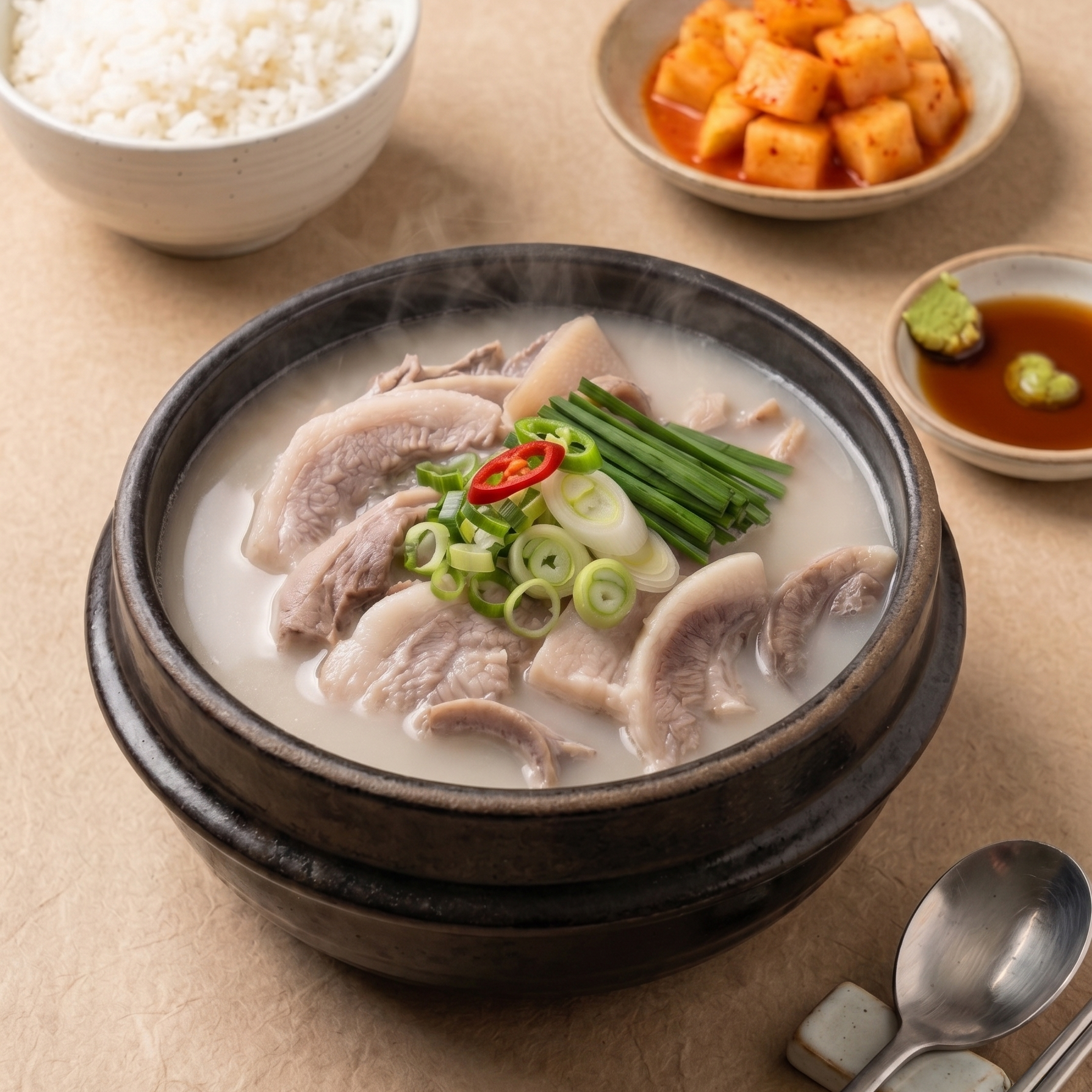[솜이담이] 느끼함없이 깔끔한 국물 든든한 돼지국밥 450g 2팩
