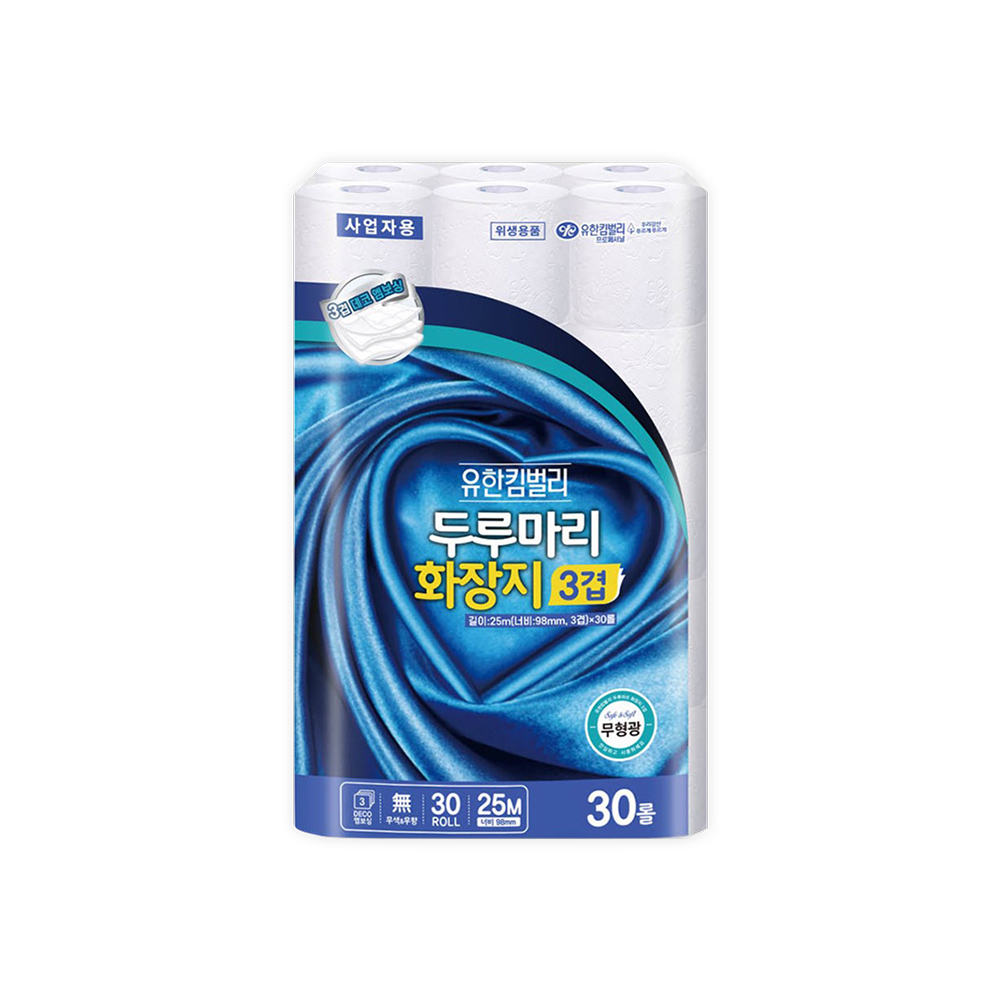 유한킴벌리 3겹 두루마리 화장지 25m 30롤