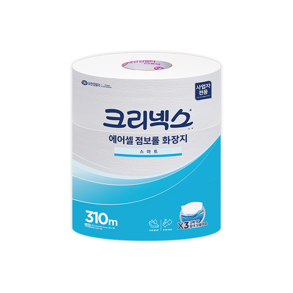크리넥스 에어셀 점보롤 화장지 스마트 310m 3롤