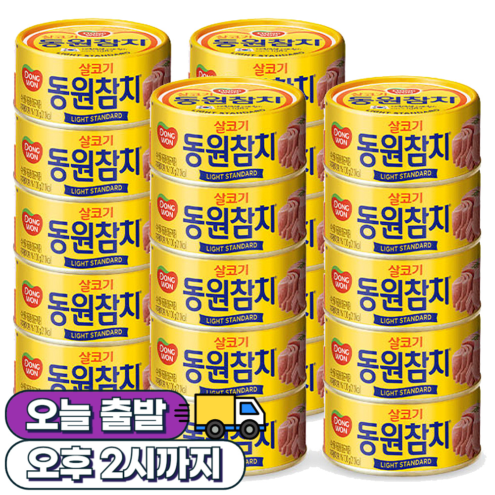 동원참치 라이트 스탠다드 참치캔 100g x 20개