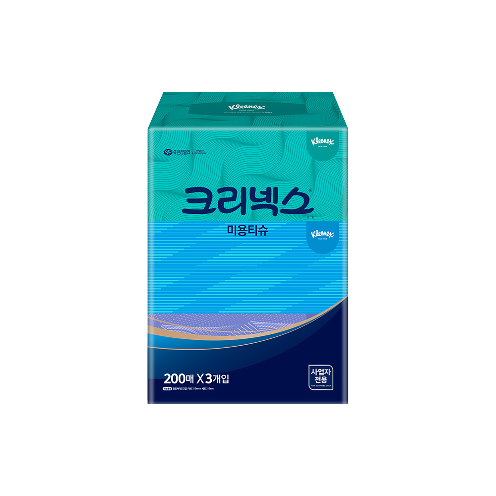 크리넥스 미용티슈 200매 콤비(3개입)