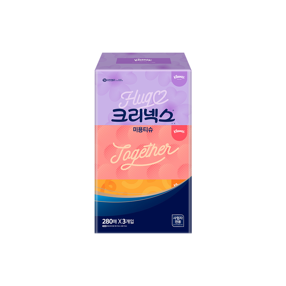 크리넥스 미용티슈 280매 콤비(3개입)