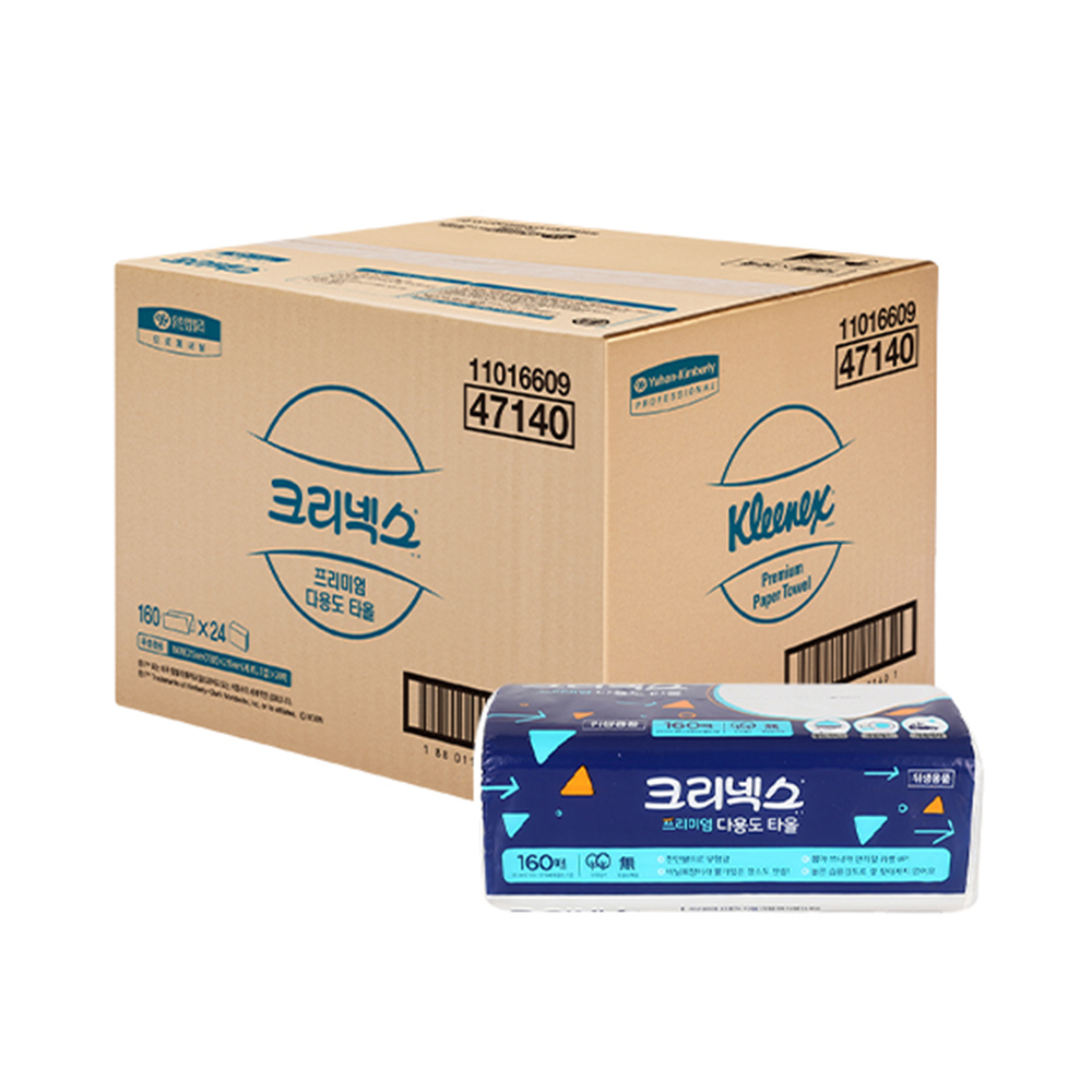 크리넥스 프리미엄 다용도타올(폴리) 160매