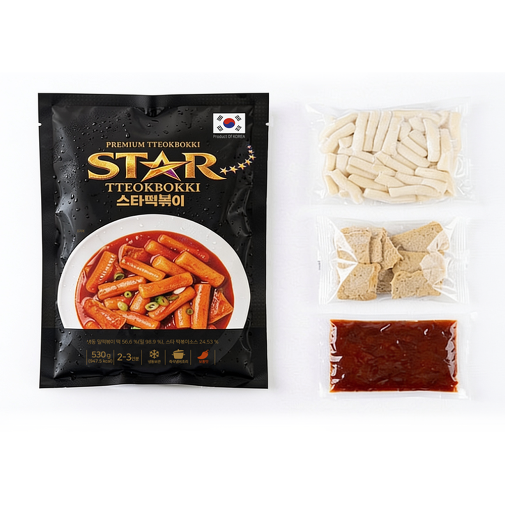 [솜이담이] BTS레시피북 영감 스페셜 스타떡볶이 530g 2팩~10팩