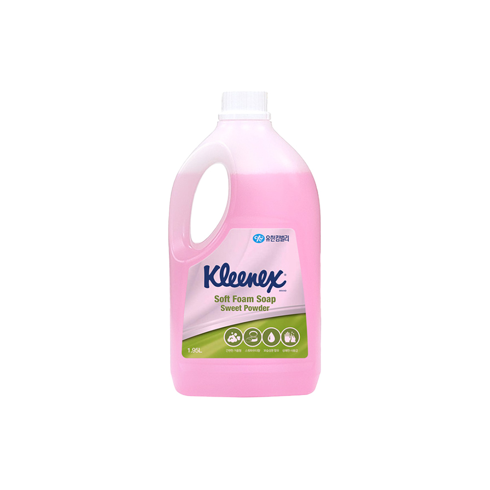 크리넥스 핸드워시 1.95L 폼솝 스윗파우더향