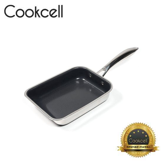 [Cookcell] 쿡셀 통3중 더블 세라믹 블랙에디션 계란말이팬 20cm / 품번 : 03032