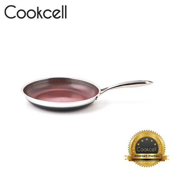 [Cookcell] 쿡셀 통3중 더블 세라믹 코팅 루비에디션 IH 프라이팬 24cm / 품번 : 03008