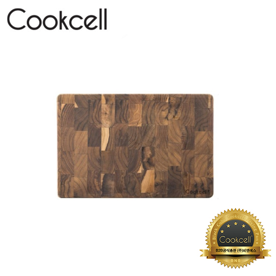[Cookcell] 쿡셀 티크 엔드그레인 원목미니 도마 / 20*30*3.2cm / 품번 : 14006