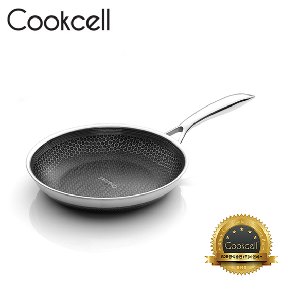 [Cookcell] 쿡셀 통3중 더블 세라믹 코팅 블랙에디션 IH 프라이팬 26cm  / 품번 : 03003