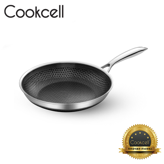 [Cookcell] 쿡셀 통3중 더블 세라믹 코팅 블랙에디션 IH 프라이팬 28cm / 품번 : 03004