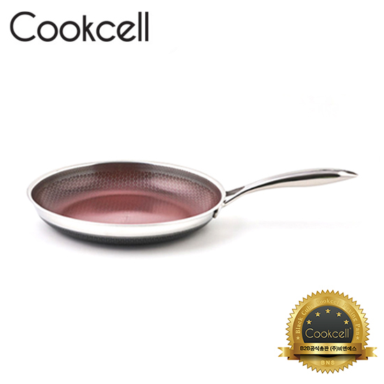 [Cookcell] 쿡셀 통3중 더블 세라믹 코팅 루비에디션 IH 프라이팬 28cm / 품번 : 03010