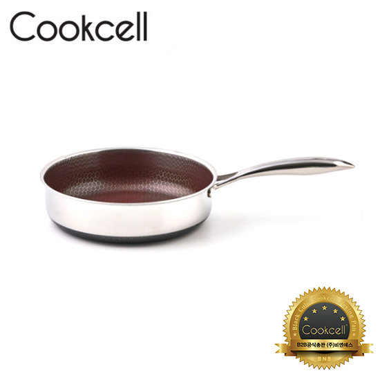 [Cookcell] 쿡셀 통3중 더블 세라믹 코팅 루비에디션 IH 소테팬 24cm / 품번 : 03029