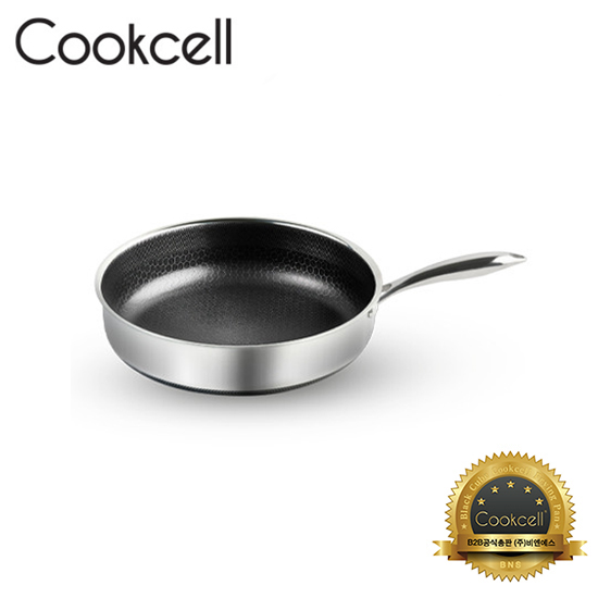 [Cookcell] 쿡셀 통3중 더블 세라믹 코팅 블랙에디션 IH 소테팬 24cm / 품번 : 03026