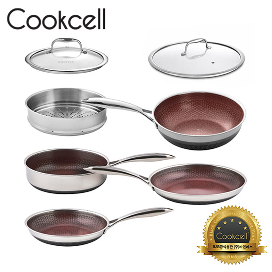 [Cookcell] 쿡셀 통3중 더블 세라믹 레드7종 세트 / 품번 : 04005