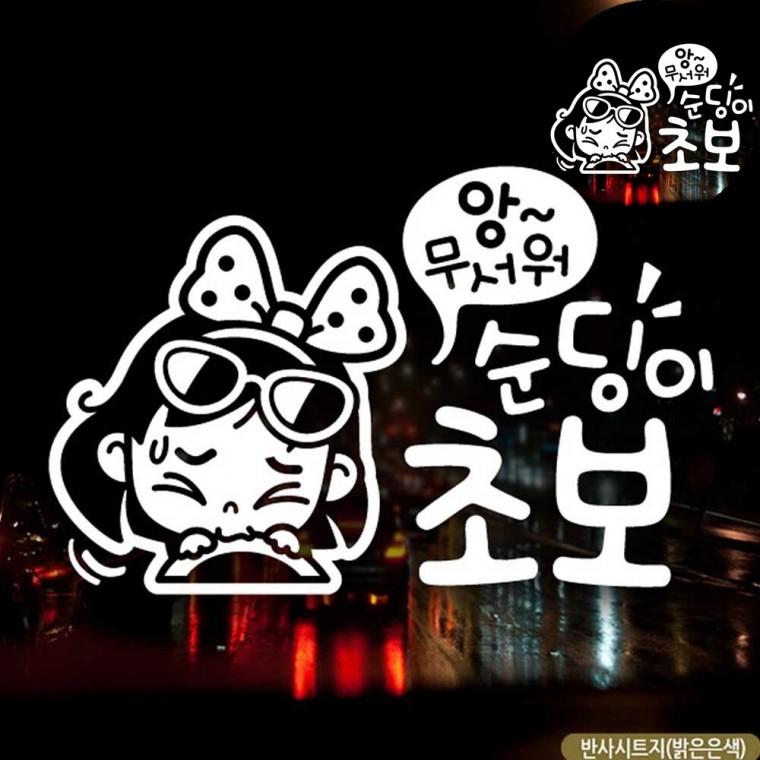 차량용반사스티커 차량안전스티커 자동차시트지 초보운전반사스티커 초보운전 자동차스티커