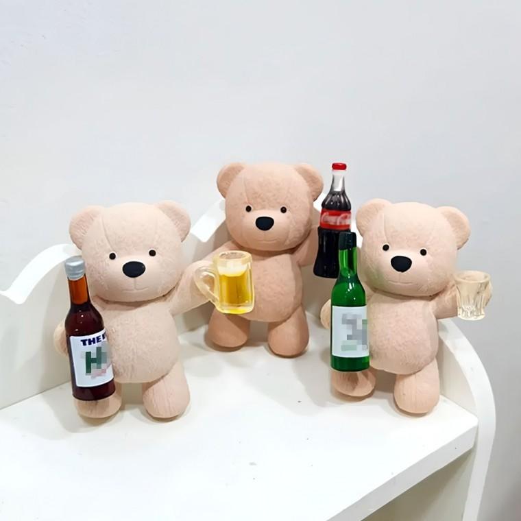 곰돌이 1+1 차량용 석고방향제 귀여운 인테리어 소품 자동차 통풍구 장식 잡내 제거
