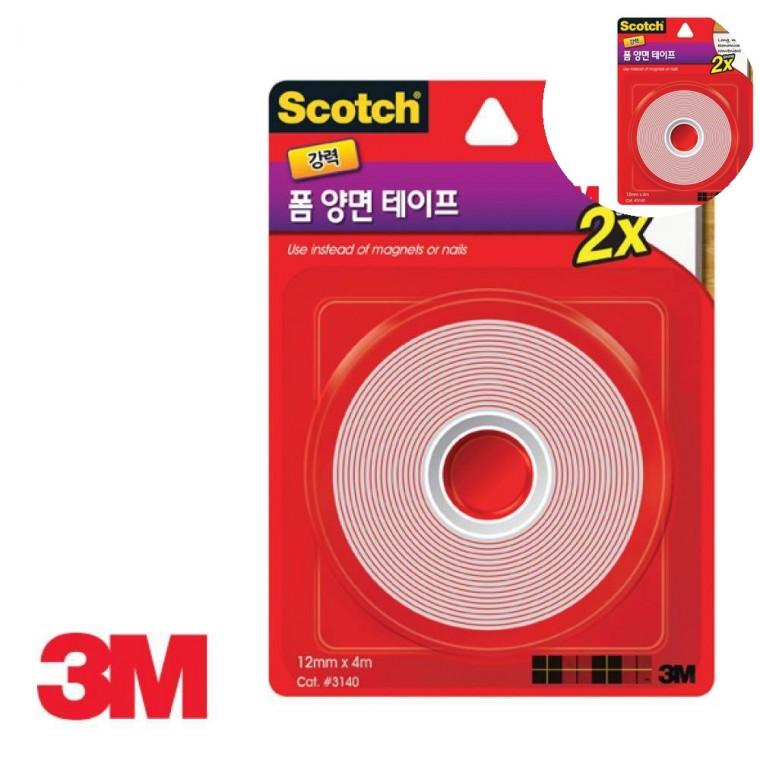 아크릴양면테이프 초강력폼양면테이프 양면폼테이프 폼테이프 차량용양면테이프 폼 양면 테이프 12mm x 4M