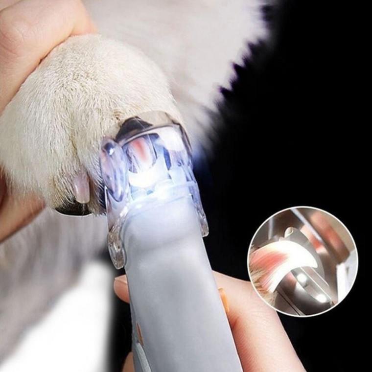 셀프 강아지 고양이 반려 동물 LED 발톱 깎기 다듬기