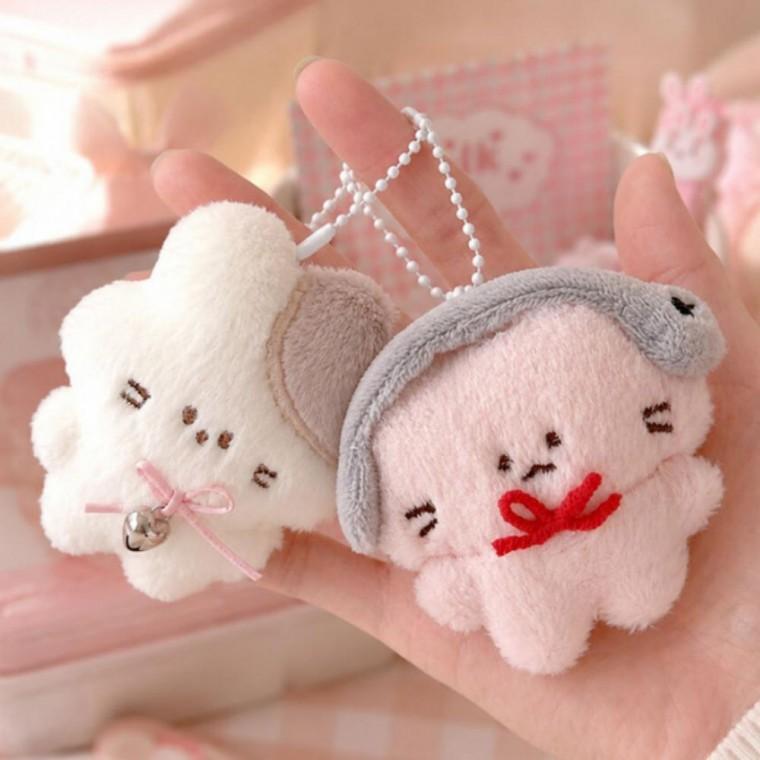 곰 강아지 고양이 토끼 랜덤 미니 인형 키링 6개