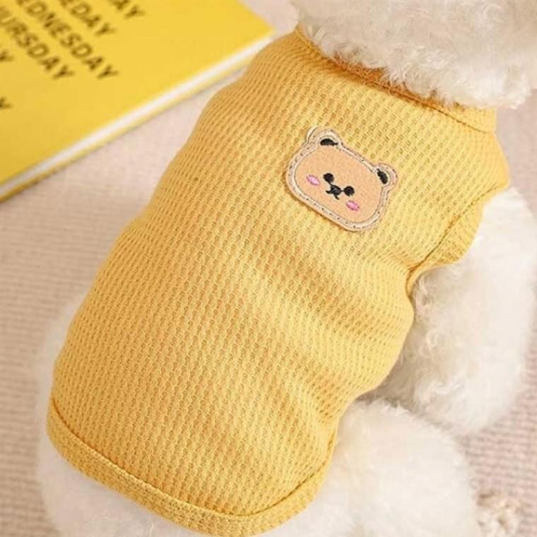 와플베어애견나시티 강아지고양이심플나시티(옐로우)