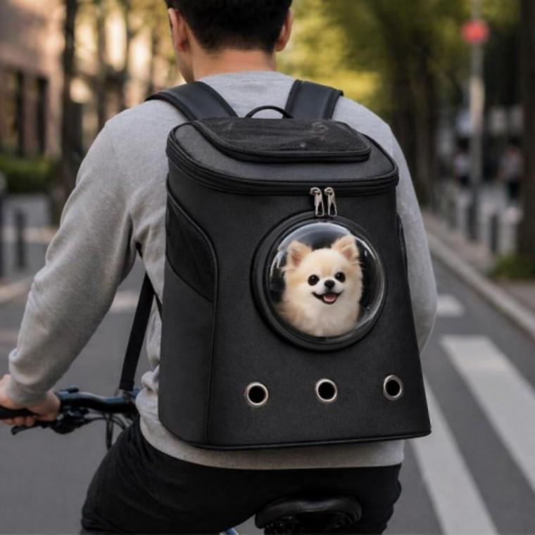 강아지 이동가방 외출 가방 반려동물 통풍 가죽 숄더백