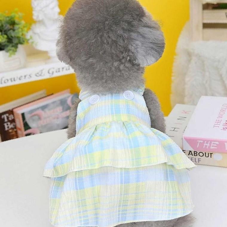 강아지 캐주얼 데일리 산책 패션 나시 원피스 스타일