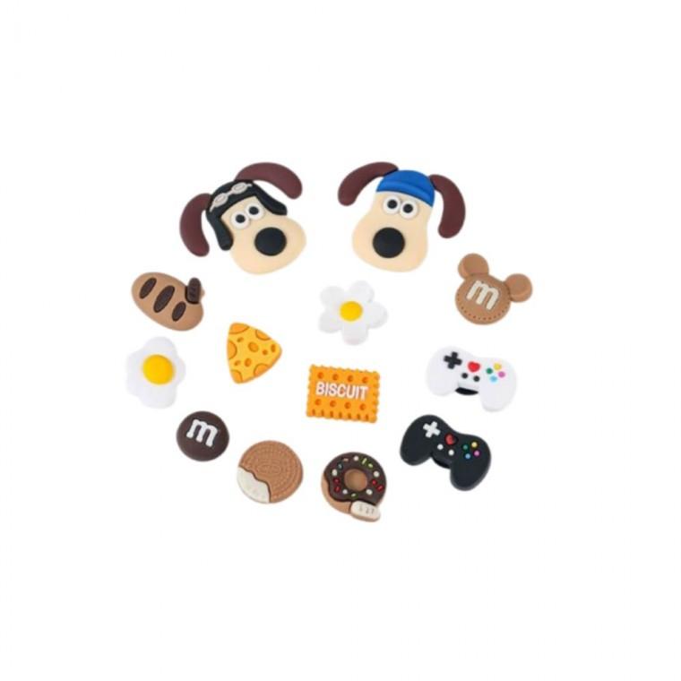 구멍 슬리퍼 꾸미기 강아지 파츠 세트 신꾸 신발 샌들 DIY 악세사리 액세서리