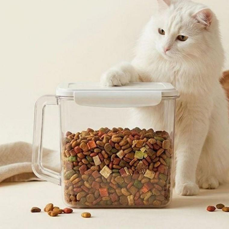 강아지 고양이 반려동물용품 사료 간식 밀폐용기 보관함 7L