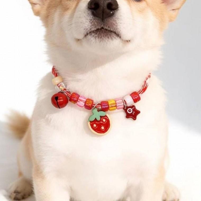 도파민 고양이 실용 목걸이 1+1 강아지 조절가능한 귀여운 액세서리