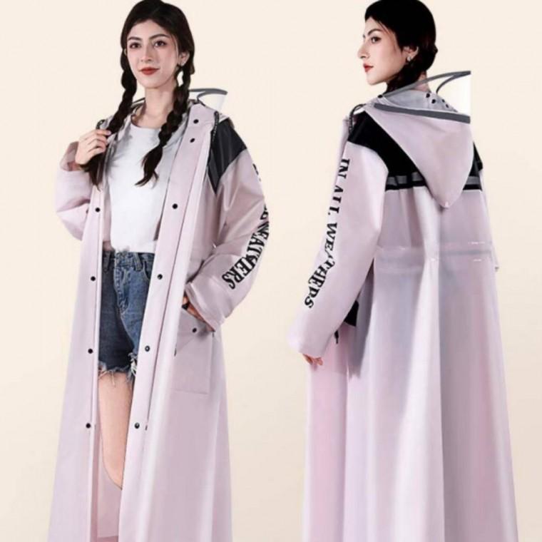 여성 예쁜 오버핏 롱 레인코트 코트형 전신 패션 우비 비옷