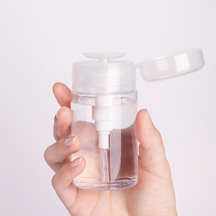 아세톤 리무버 펌프 공병 디스펜서 투명 용기 100ml