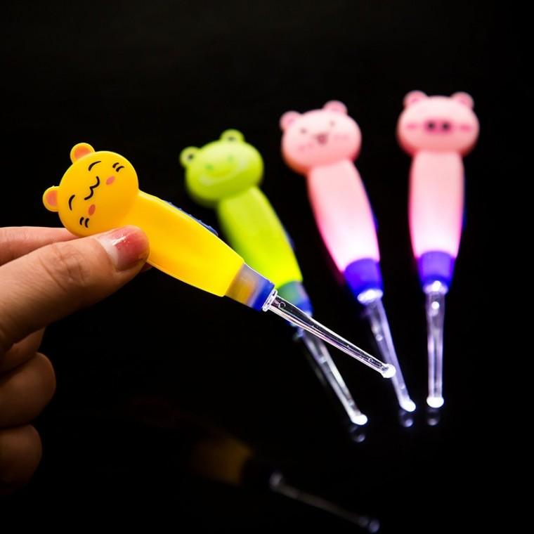 귀 청소 LED 라이트 캐릭터 귀이개 귀파개 케어 세트