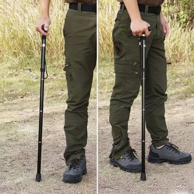 보행보조 노인용 높이조절 접이식 지팡이 트래킹