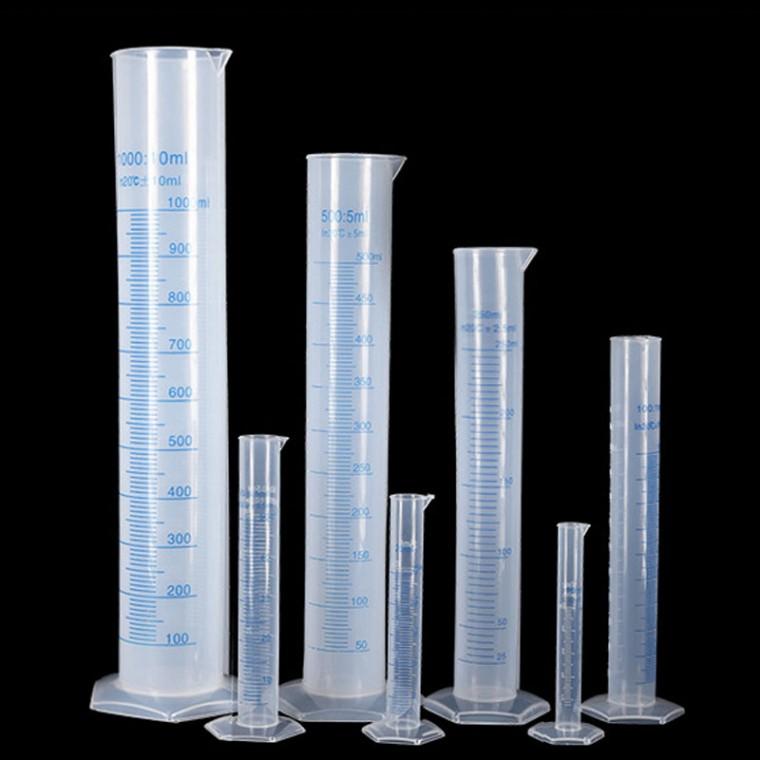 플라스틱 눈금 메스 실린더 플라스크 50mL 과학실험