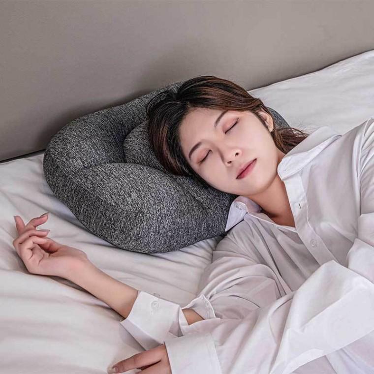 목지지 메모리폼 수면 낮잠 캠핑 휴대용 목베개 커버