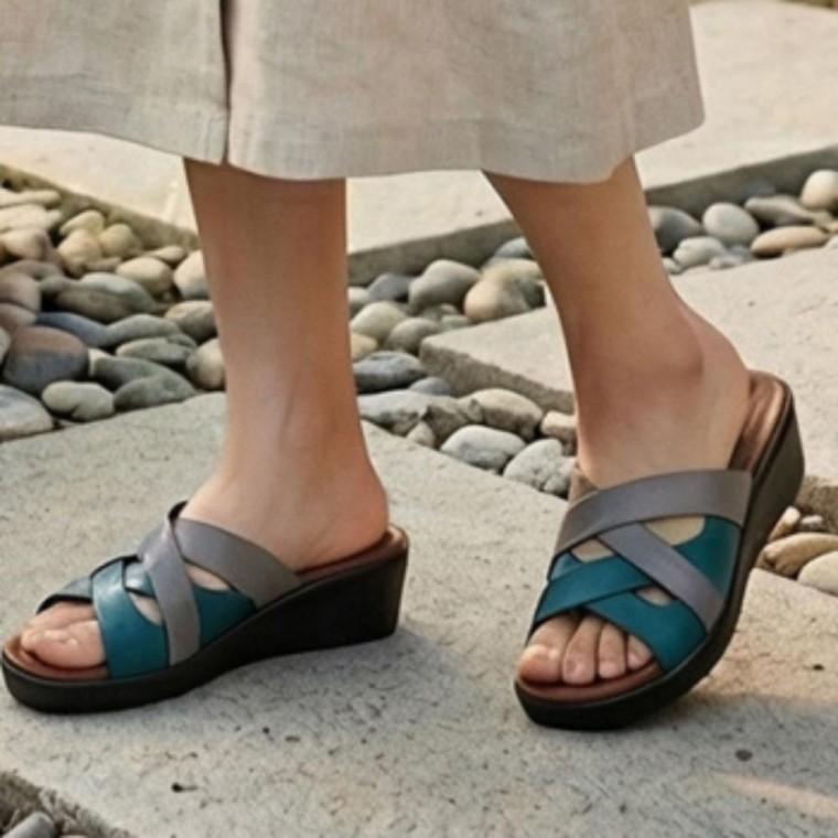 여성 편한 데일리 슬리퍼 4.5cm 통굽 쿠션 실내화