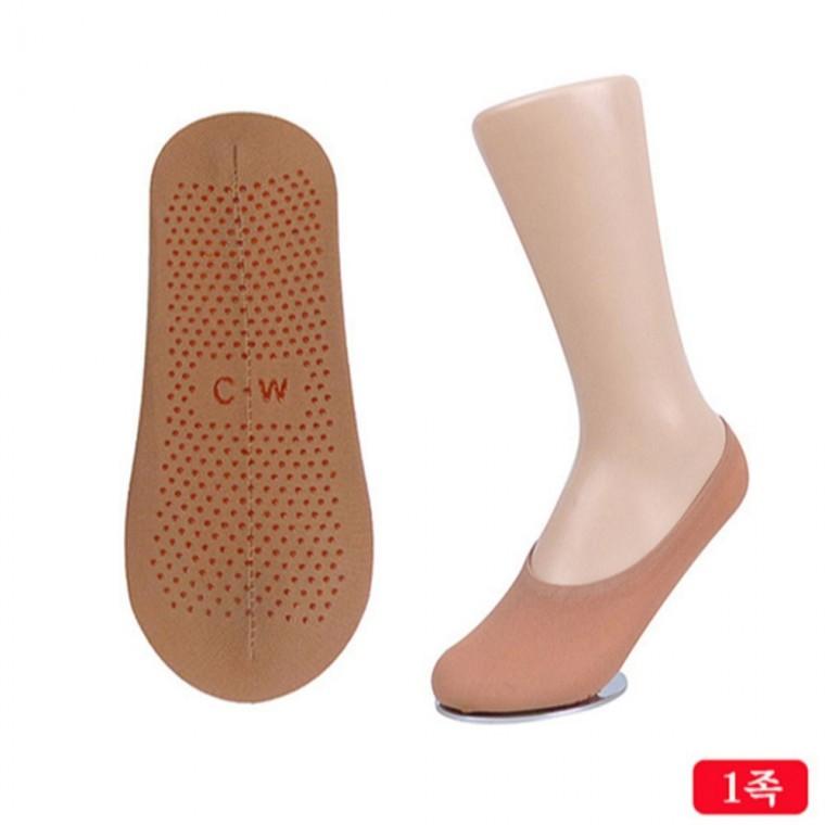 여성용 스타킹 미끄럼방지 페이크삭스 커피색 1켤레 학생양말 여름양말 치마양말
