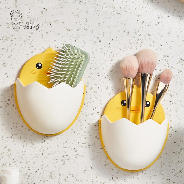 베베덕 칫솔꽂이 다용도 무타공 귀여운 벽부착 욕실 벽걸이 거치대