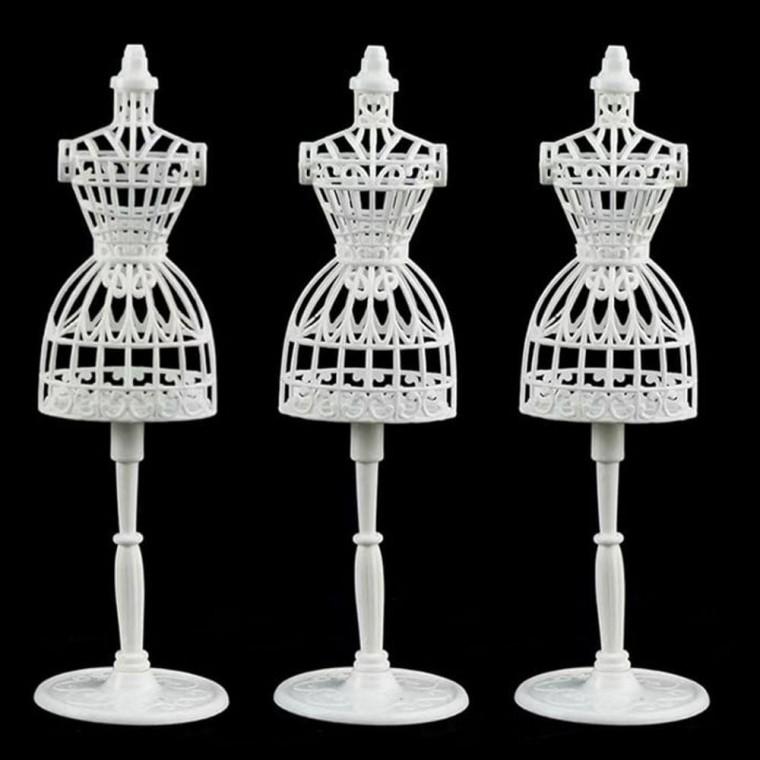 인형옷 전시대 고급감 3개입 마네킹 거치대 DIY 미니 진열대