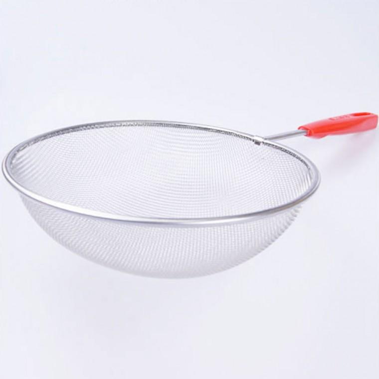 20cm 빨강손잡이 건지기 특대-T/국수망/채망/뜰채/목건지기/튀김건지기/철망건지기/면건지기/야채건지기/스