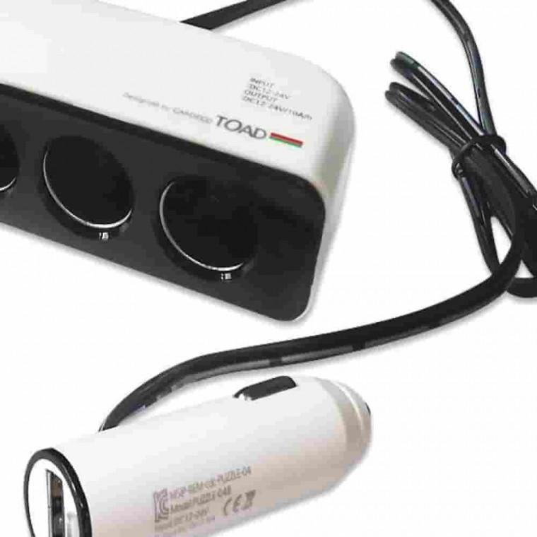 USB 4구 소켓 차량용소켓 멀티시거잭 차량용어댑터 시거잭어댑터