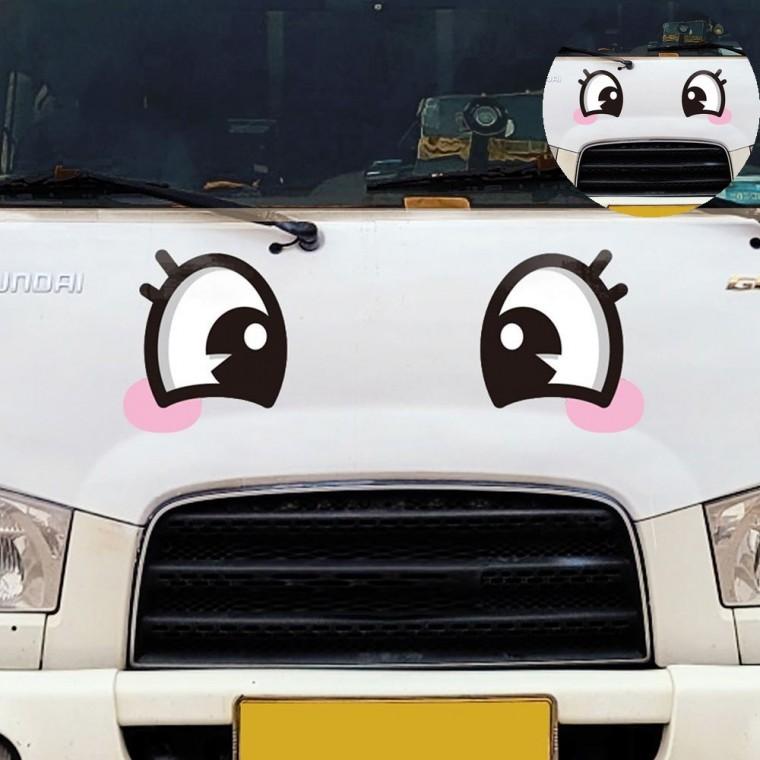 차량스티커 차량용데칼스티커 차량용스티커 야광스티커 왕눈이스티커 자동차스티커 210x235mm