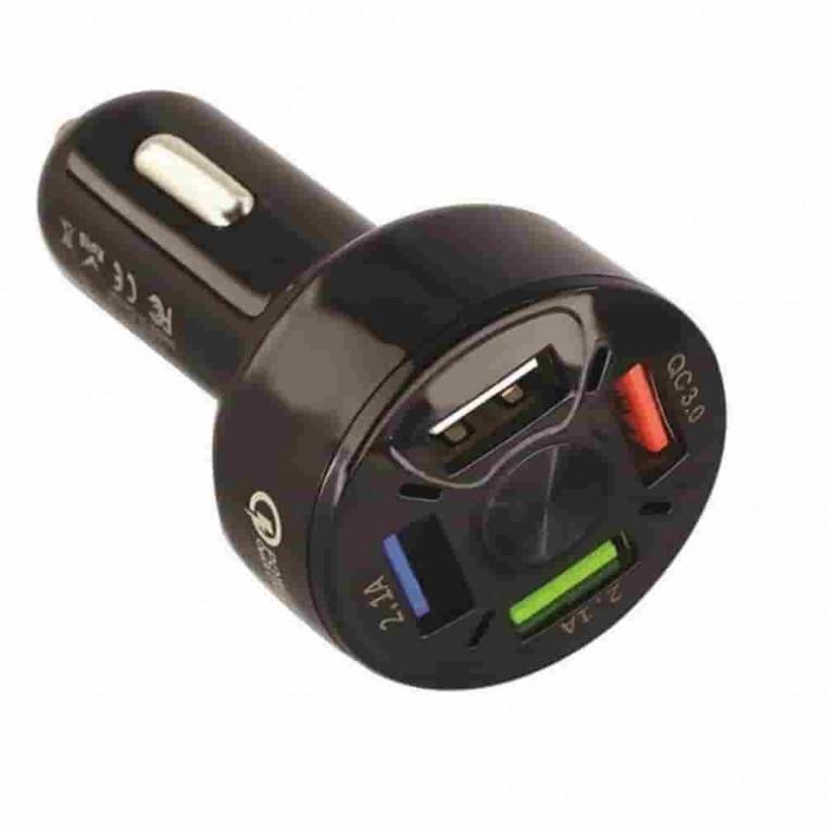 로젯 퀄컴 QC 3 USB 4포트 충전기 소켓 시거잭고속충전기 시거잭충전기 차량용멀티충전기 차량용고속시거잭