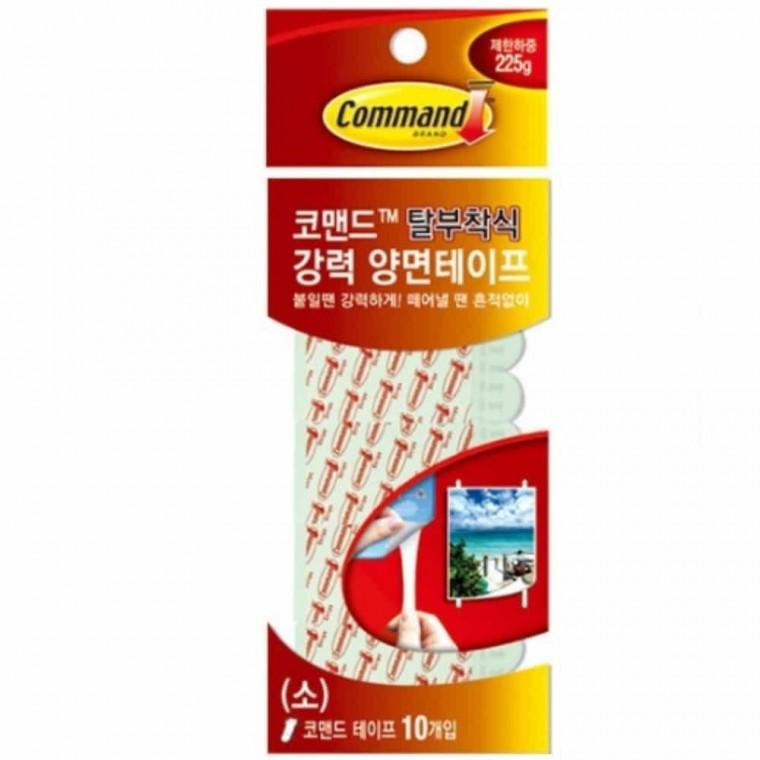 코맨드 양면테이프 소형 10매입 투명양면테이프 자국안남는양면테이프 차량용양면테이프