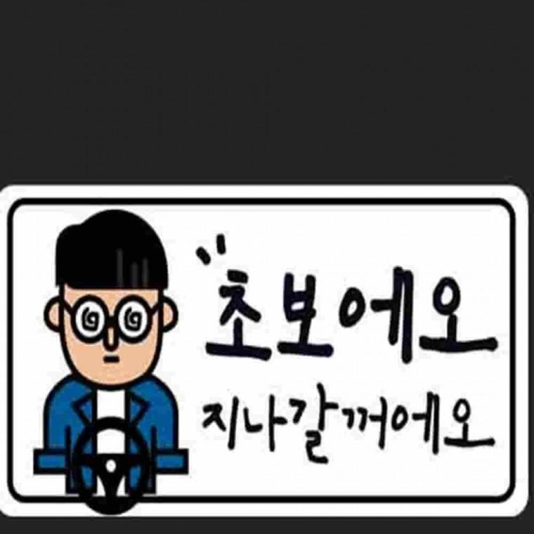 야광스티커 초보운전 초보에요 차량용스티커 초보스티커 초보운전문구 반사스티커 초보운전표시