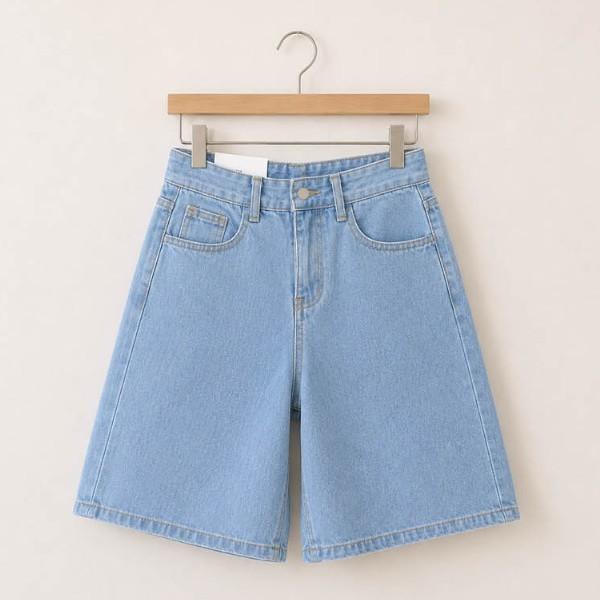 썸머 여성 숏팬츠 다리가 길어 보이는 A라인 실루엣 데일리룩 필수템 데님 반바지