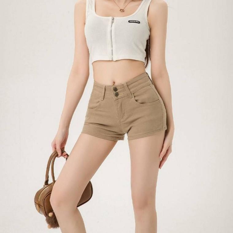 여성 데님 반바지 슬림 하이웨스트 숏 팬츠 여름 핫팬츠 숏팬츠