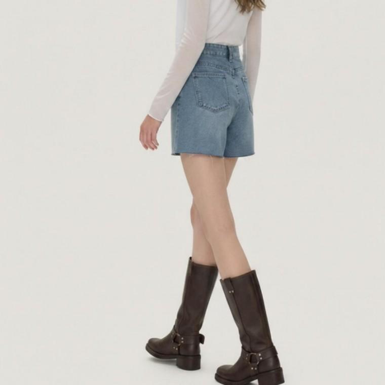 여성 데일리 여름 4부 데님 팬츠 캐주얼 청 반바지