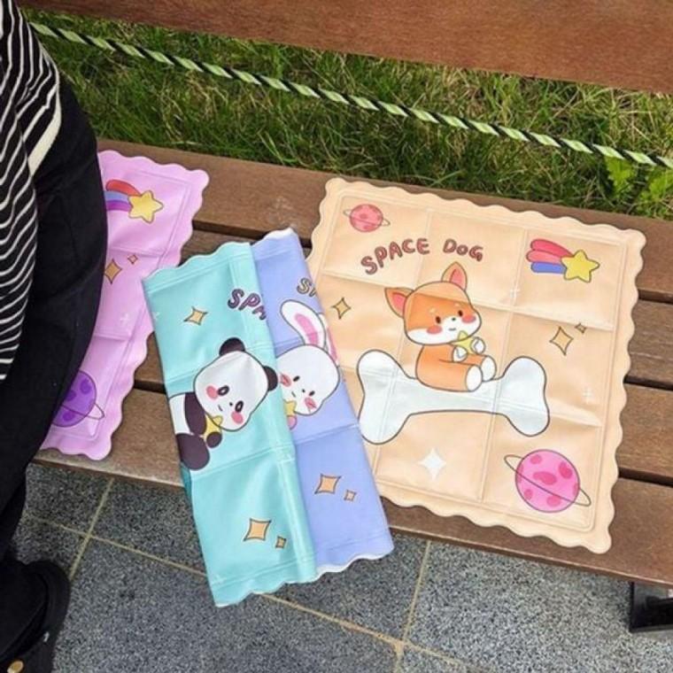 강아지 쿨 매트 고양이 쿨 매트 여름 애니멀 반려동물 접이식 방석 팬더 매트 링 방석 여름 애니멀